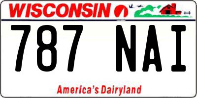 WI license plate 787NAI