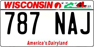 WI license plate 787NAJ