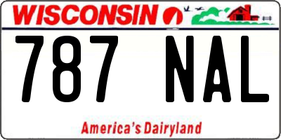 WI license plate 787NAL