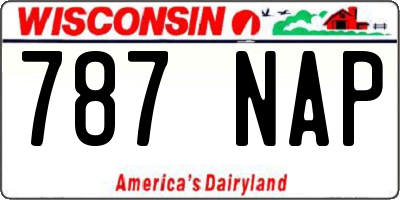 WI license plate 787NAP
