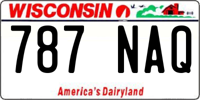 WI license plate 787NAQ