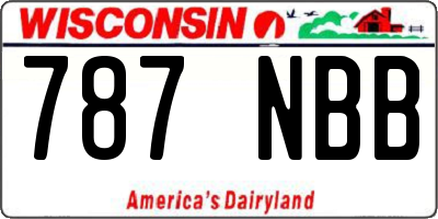 WI license plate 787NBB