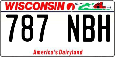 WI license plate 787NBH