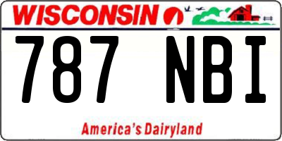 WI license plate 787NBI