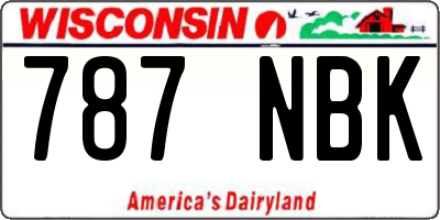 WI license plate 787NBK