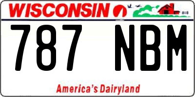 WI license plate 787NBM