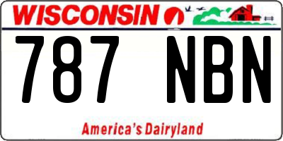 WI license plate 787NBN