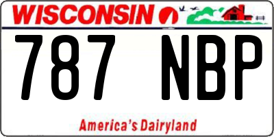 WI license plate 787NBP