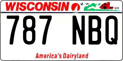 WI license plate 787NBQ