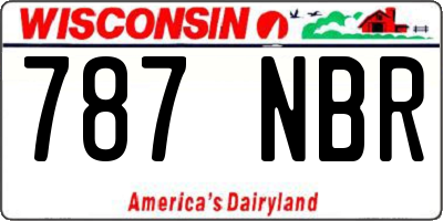 WI license plate 787NBR