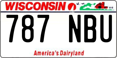 WI license plate 787NBU
