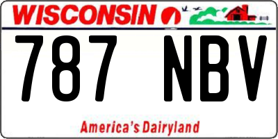 WI license plate 787NBV