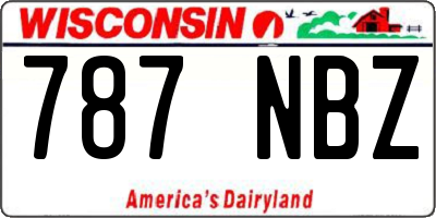 WI license plate 787NBZ