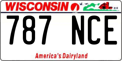 WI license plate 787NCE