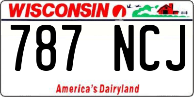 WI license plate 787NCJ
