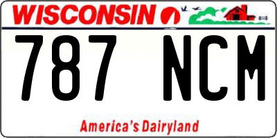 WI license plate 787NCM