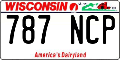 WI license plate 787NCP