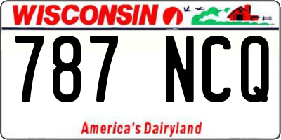 WI license plate 787NCQ