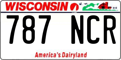 WI license plate 787NCR