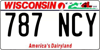 WI license plate 787NCY