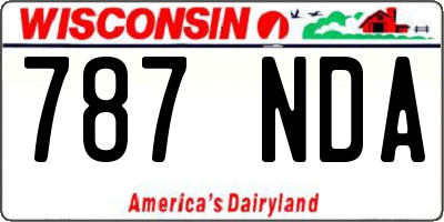 WI license plate 787NDA