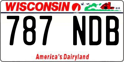 WI license plate 787NDB