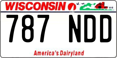 WI license plate 787NDD