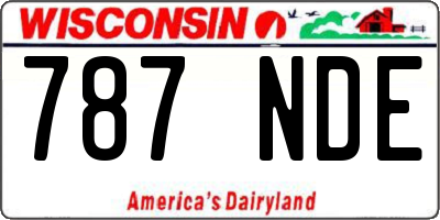 WI license plate 787NDE
