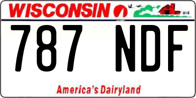 WI license plate 787NDF