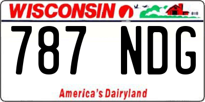 WI license plate 787NDG