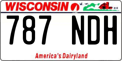 WI license plate 787NDH
