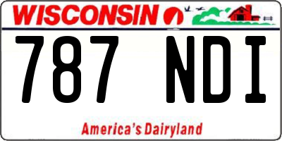 WI license plate 787NDI