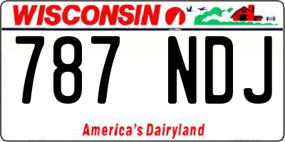 WI license plate 787NDJ