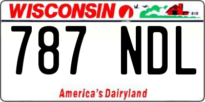 WI license plate 787NDL