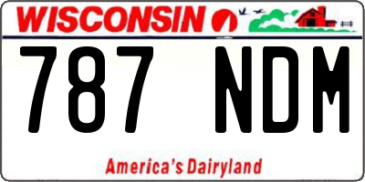WI license plate 787NDM