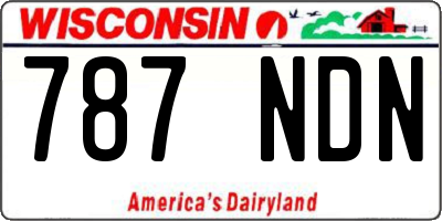 WI license plate 787NDN