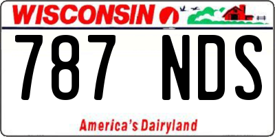 WI license plate 787NDS