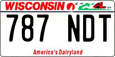 WI license plate 787NDT