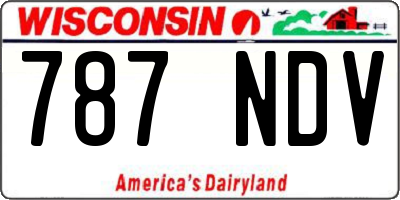 WI license plate 787NDV