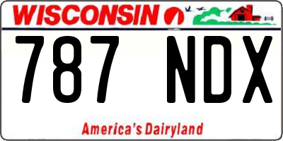 WI license plate 787NDX