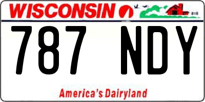 WI license plate 787NDY