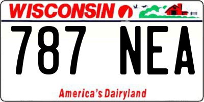 WI license plate 787NEA