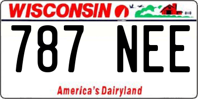 WI license plate 787NEE