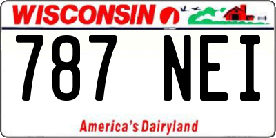 WI license plate 787NEI
