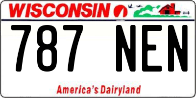 WI license plate 787NEN