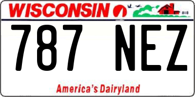 WI license plate 787NEZ