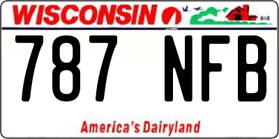 WI license plate 787NFB