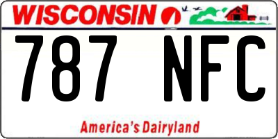 WI license plate 787NFC