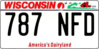 WI license plate 787NFD
