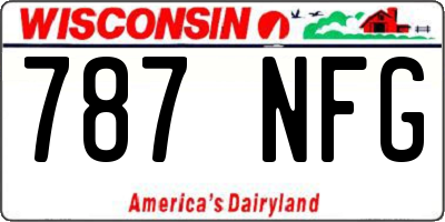 WI license plate 787NFG